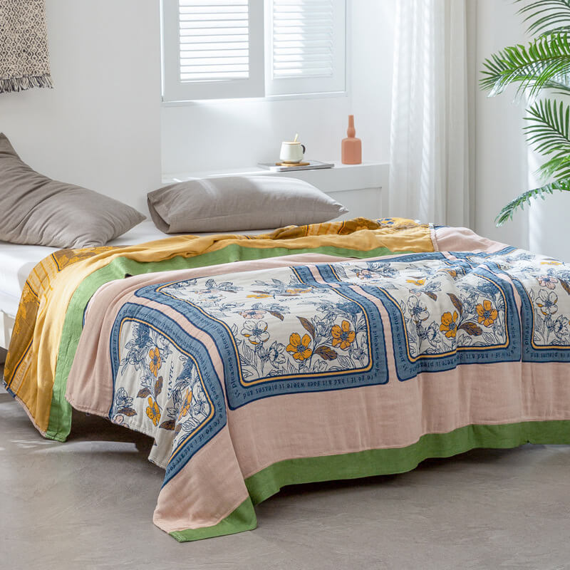 Ownkoti Summer Reversible Cotton Quilt Lightweight Blanket - image 10