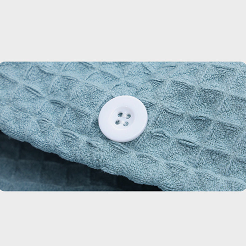 Waffle Weave Button Hair Drying Towel - image 8
