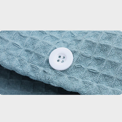 Waffle Weave Button Hair Drying Towel - image 8
