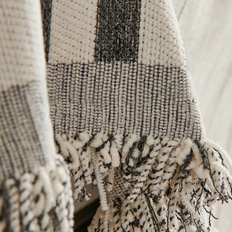 Straight Stripe Chenille Tassel Sofa Protector - image 5