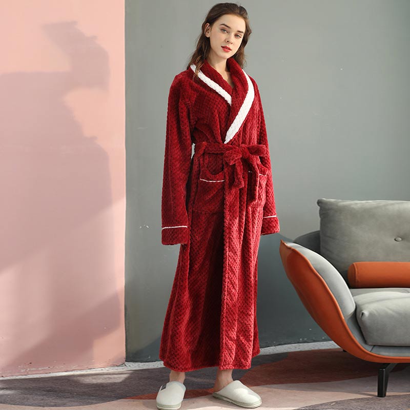 Thick Fleece Pajama Comfy Bathrobe - image 8