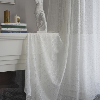 Ownkoti Jacquard Flower Hollow-Out Decorative Curtain - image 1