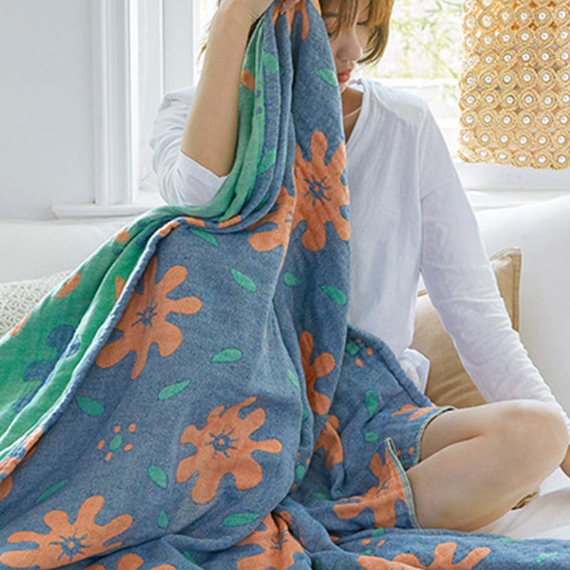 Cute Flowers Cotton Breathable Reversible Quilt - image 10