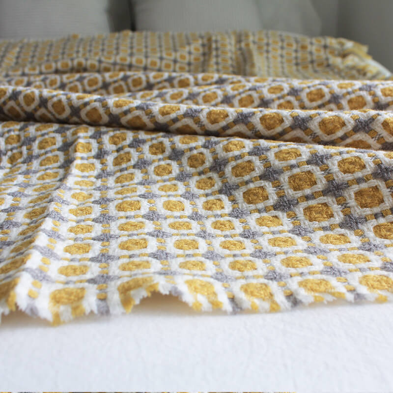 Ownkoti Knitted Sofa Blanket Couch Blanket With Tassels - image 10