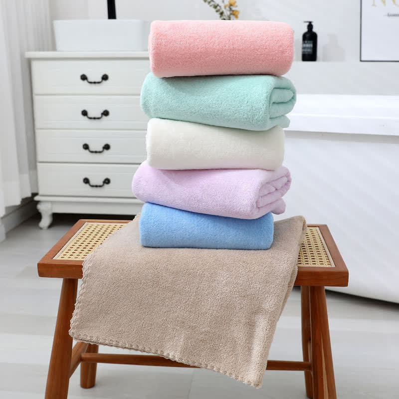 Solid Color Soft Breathable Bath Towel - image 1