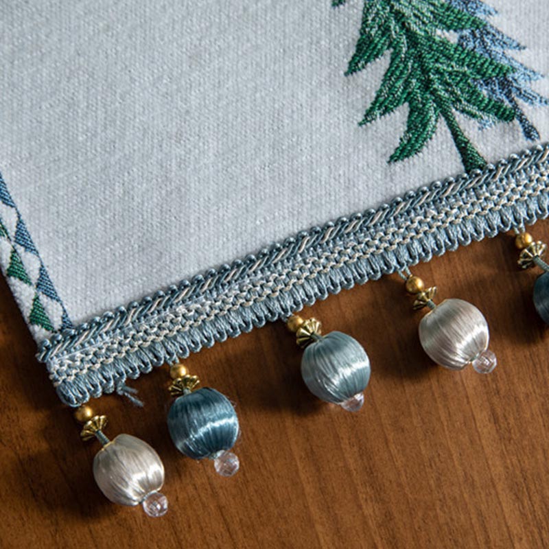 Ownkoti Christmas Tree Table Runner with Tassel - image 8