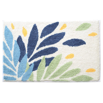 Ownkoti Leaf Pattern Soft Non-Slip Bathroom Rug - image 3