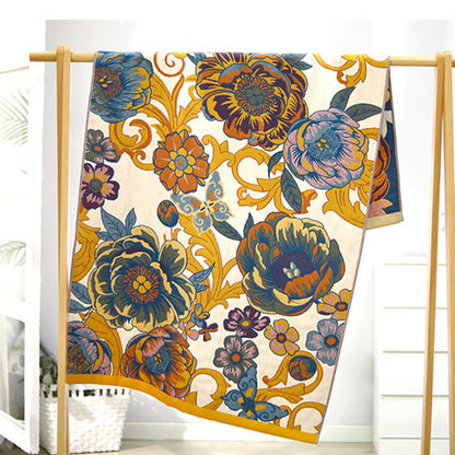 Blooming Flowers Reversible Cotton Bath Towel - image 2