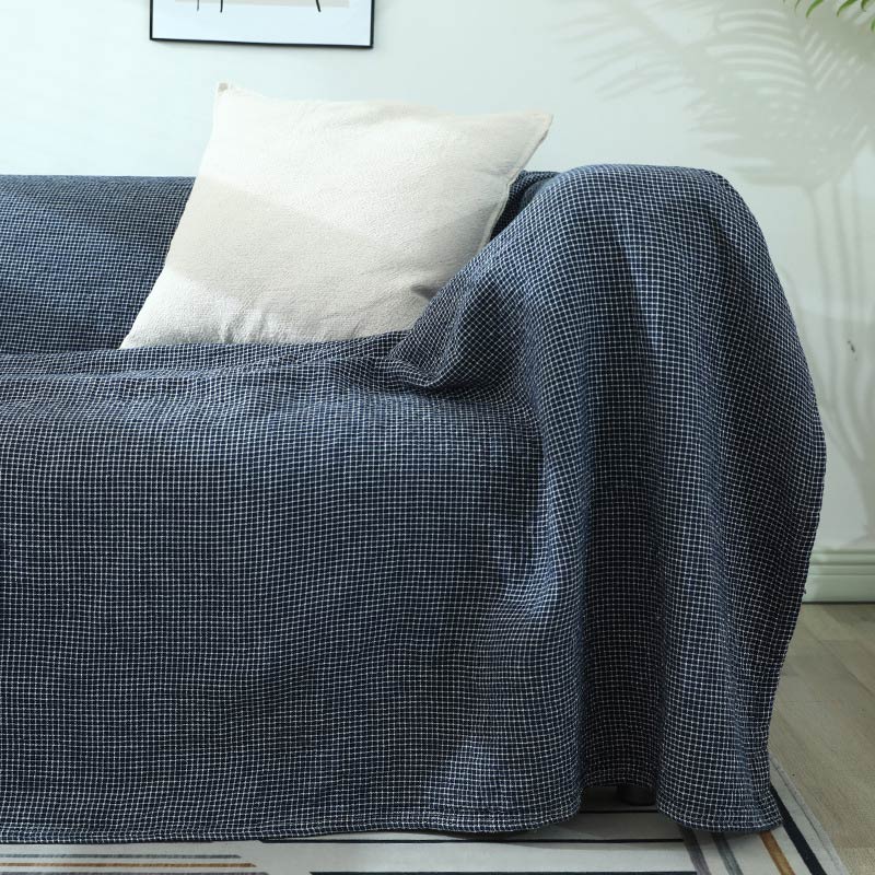 Ownkoti Plaid Sofa Blanket Gauze Sofa Cover - image 1