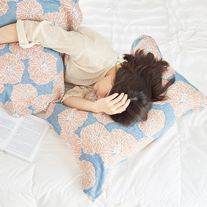 Ownkoti Flower Printed Cotton Decorative Pillow Towel (2PCS) - image 4