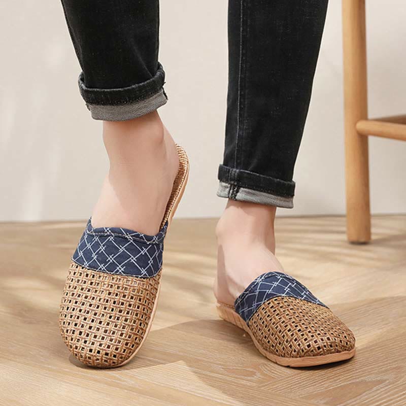 Modern Hollow-out Anti-slip Flax Slippers - image 11
