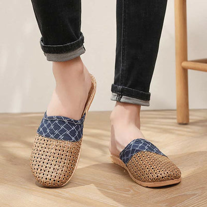 Modern Hollow-out Anti-slip Flax Slippers - image 11
