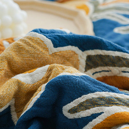 Flower Print Cotton Double-Sided Quilt - image 7