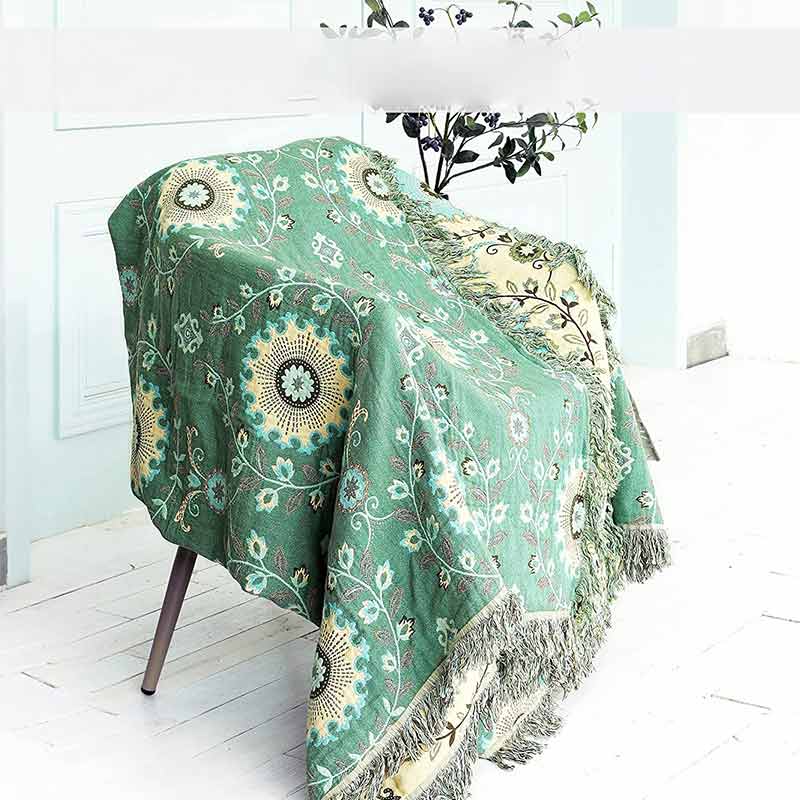 Ownkoti Retro Sofa Cover Cotton Reversible Blanket - image 7