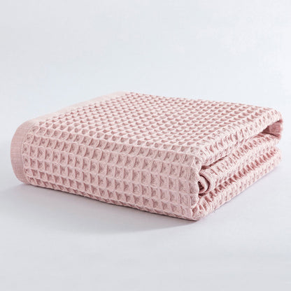 Ownkoti Breathable Cotton Waffle Weave Bath Towel - Pink - 70*140cm - image 7