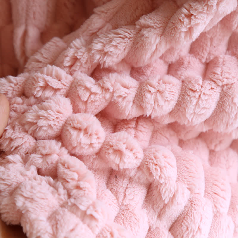 Solid Color Warm Flannel Hooded Bathrobe - image 9