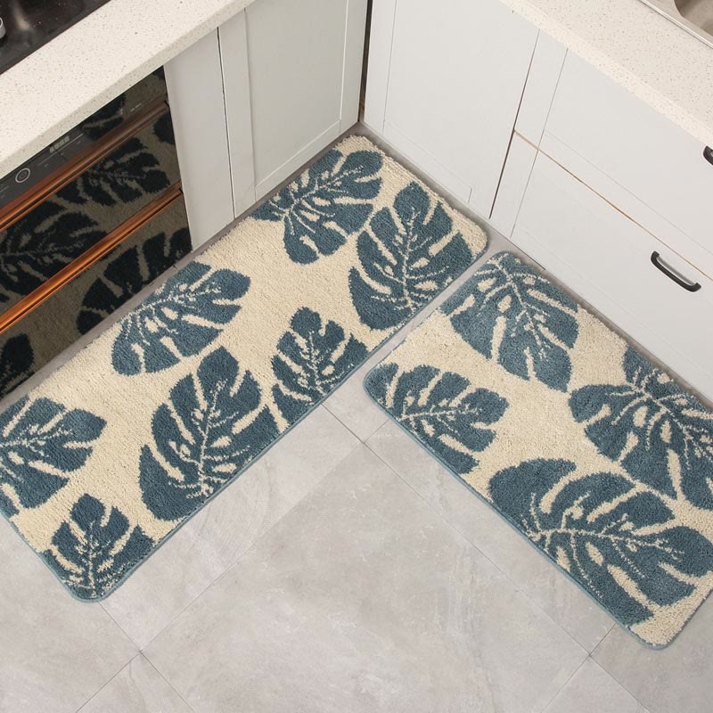 Ownkoti Leaves Print Anti-Slip Bathroom Rug - image 8
