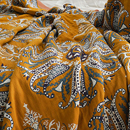 Flower Cotton Gauze Quilt Reversible Blanket - image 6