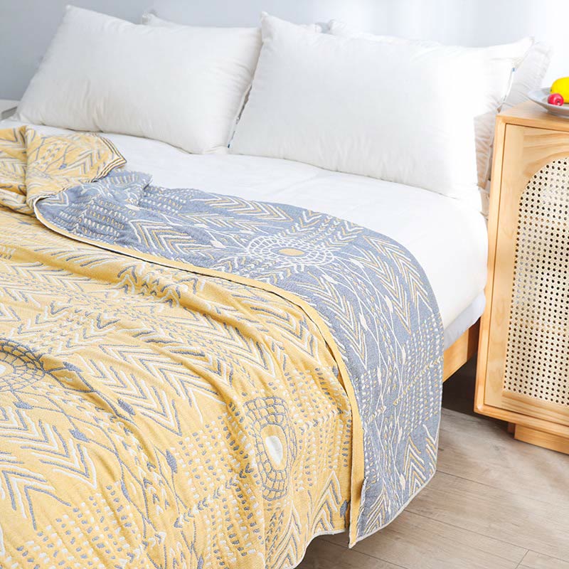 Geometric Pattern Soft Cotton Reversible Quilt - image 4