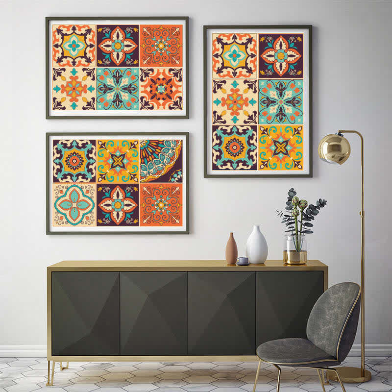 Ownkoti Mixed Abstract Pattern Wallpaper Wall Sticker (10PCS) - image 1