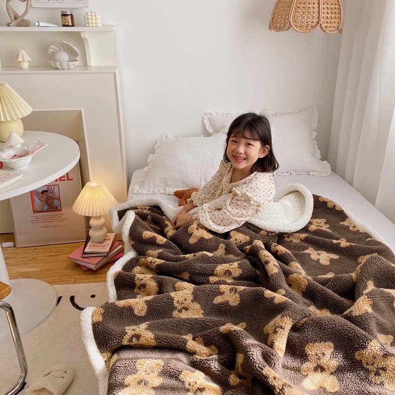 Ownkoti Cute Bear Reversible Throw Blanket - image 1