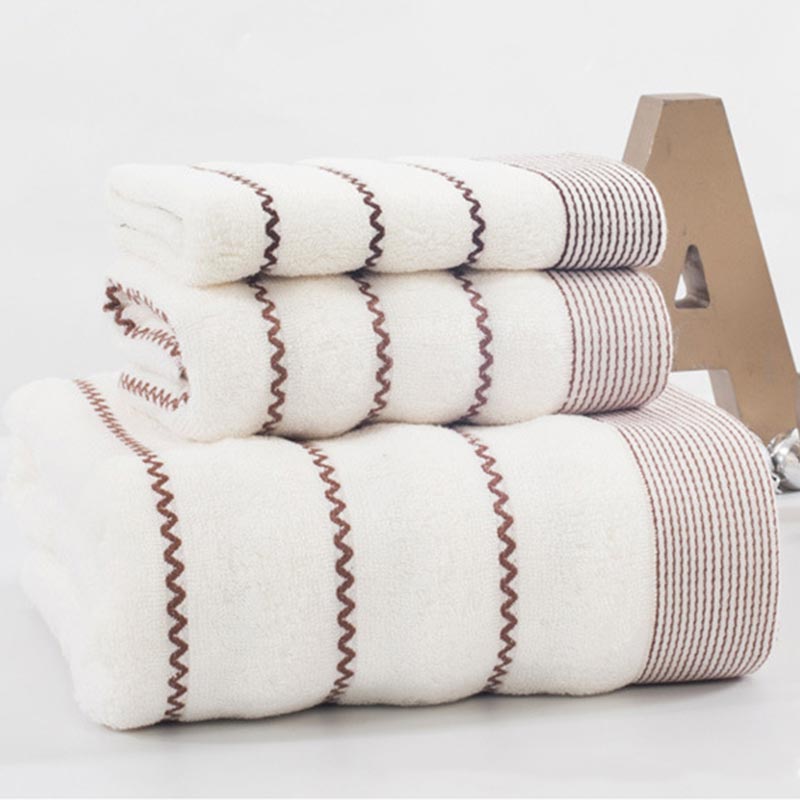 Ownkoti Striped Bath Towel Bathroom Towel Set - image 4