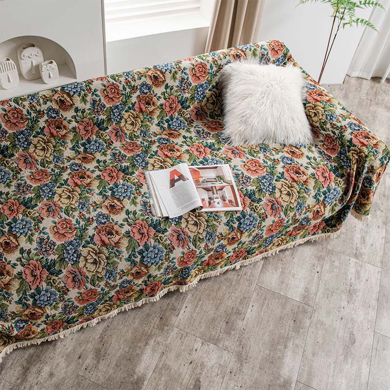 Countryside Rose Print Tassel Sofa Protector - image 6