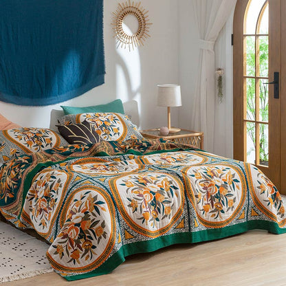 Ownkoti Comfy Flower Plaid Cotton Double-Sided Quilt - image 1