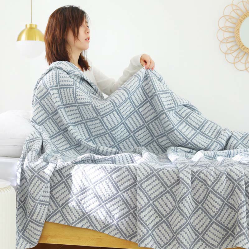 Plaid Pure Cotton Three Layers Quilt - image 2