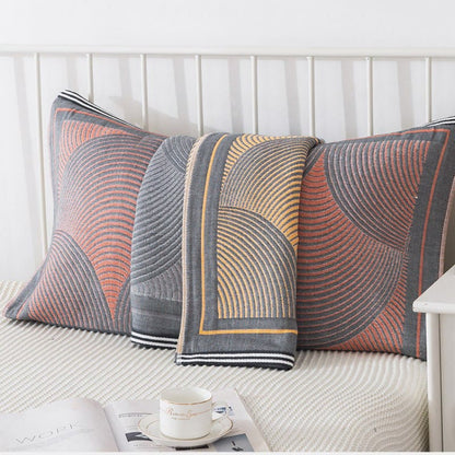 Ownkoti Circle Stripe Breathable Pillow Towel (2PCS) - image 3