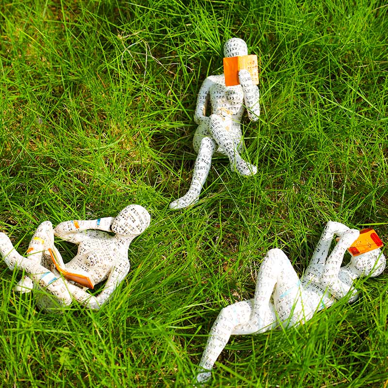 Reading Woman Thinker Statue Bookshelf Decoration - image 21