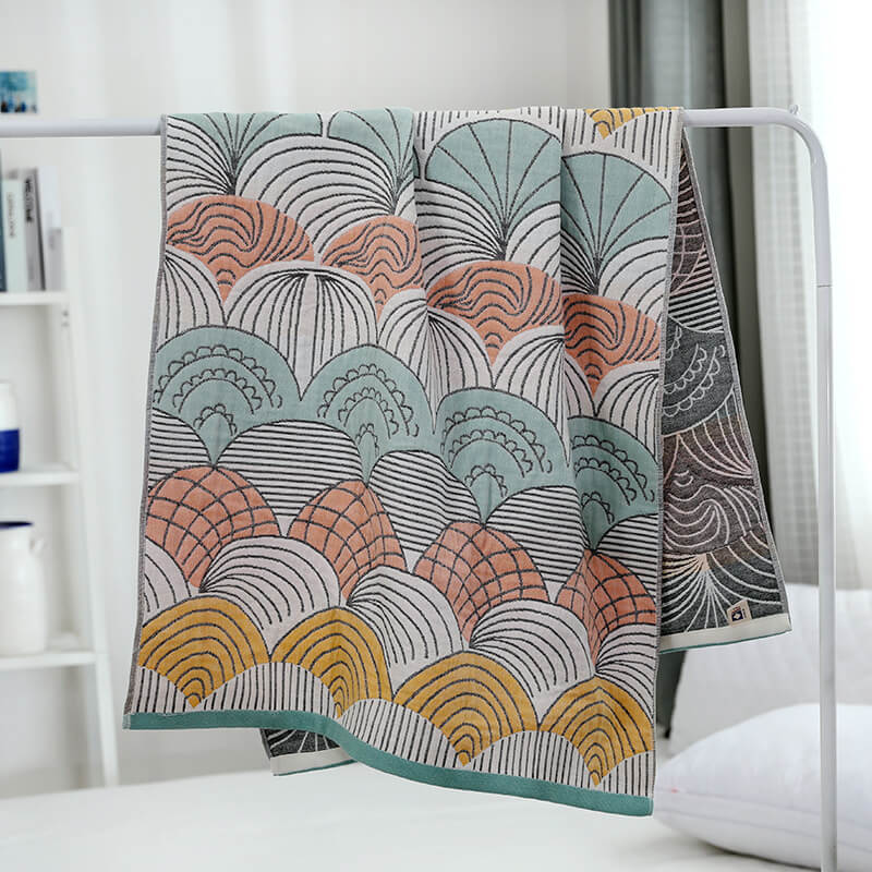 Ownkoti Shell Print Jacquard Cotton Bath Towel - image 6