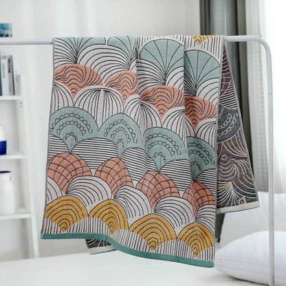 Ownkoti Shell Print Jacquard Cotton Bath Towel - image 6