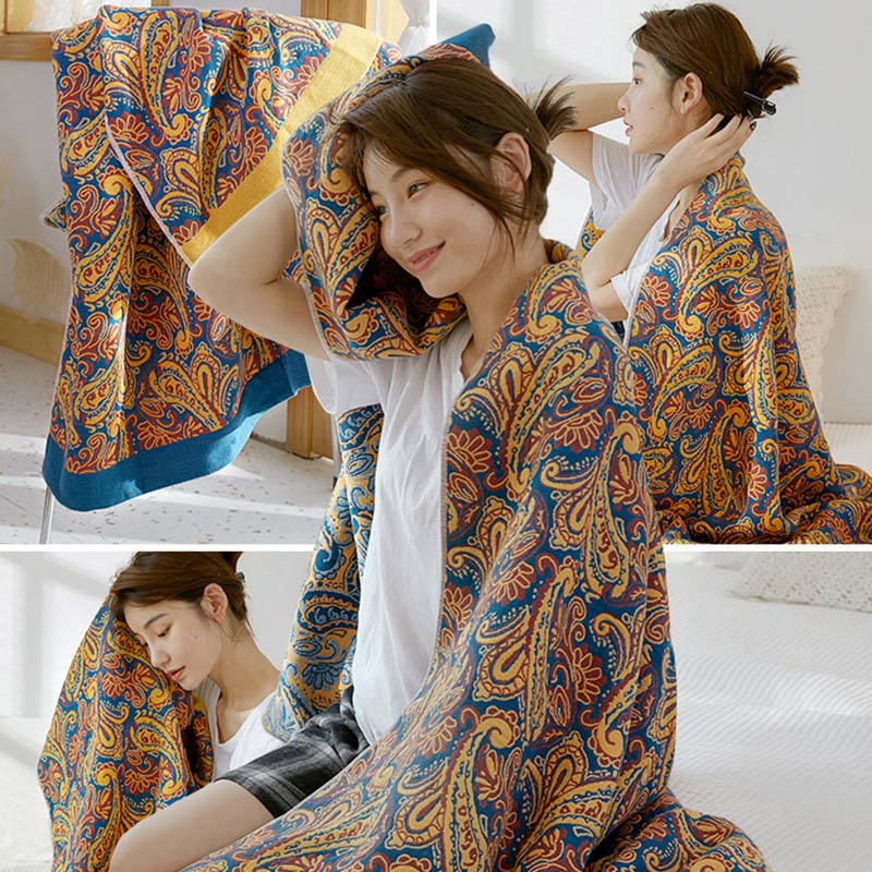 Ownkoti Mixed Color Reversible Gauze Bath Towel - image 5