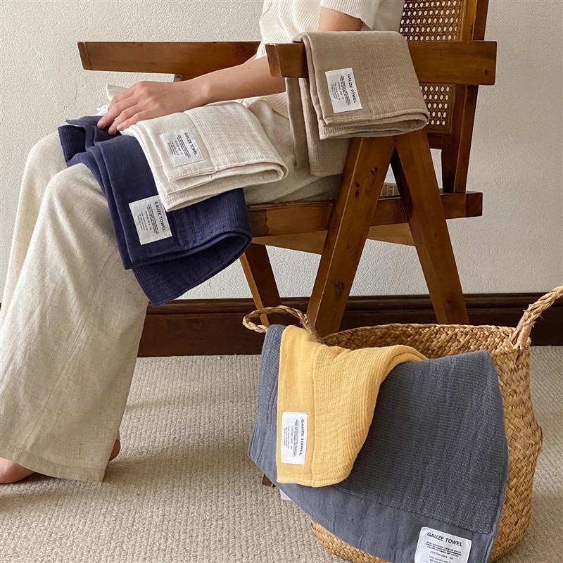 Solid Color Breathable Gauze Towel - image 18
