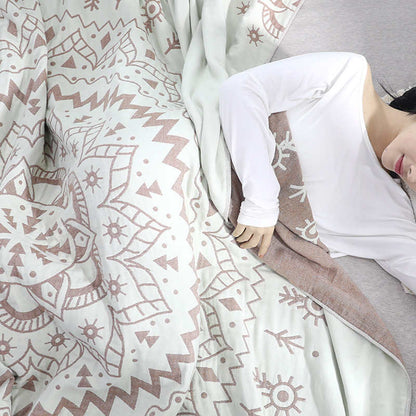 Ownkoti Chic Mandala Reversible Flower Cotton Quilt - image 14