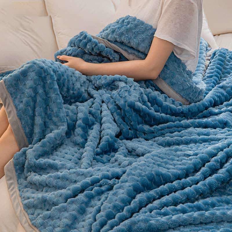 Solid Color Soft Velvet Reversible Blanket - image 19