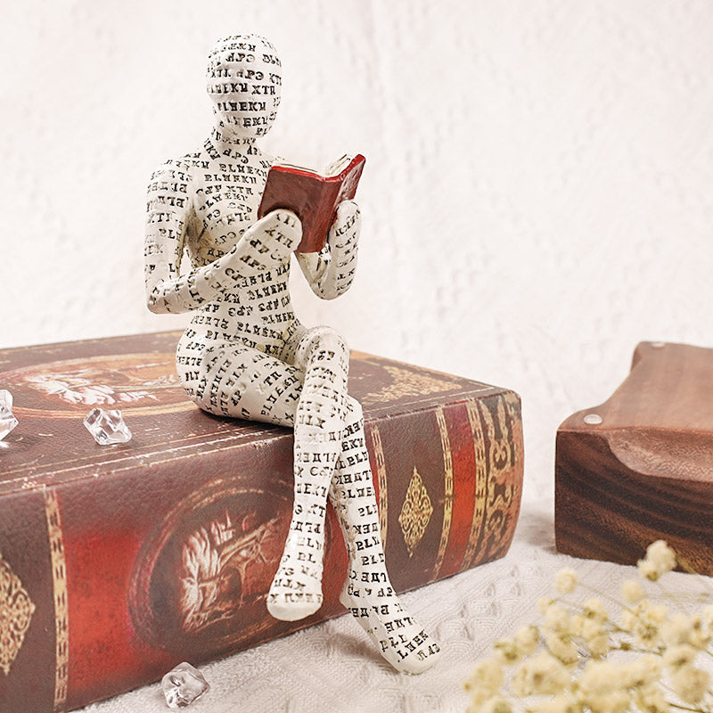 Reading Woman Thinker Statue Bookshelf Decoration - image 15