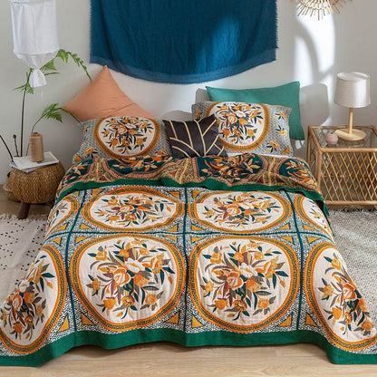 Ownkoti Comfy Flower Plaid Cotton Double-Sided Quilt - Pattern #1 - Full - image 0