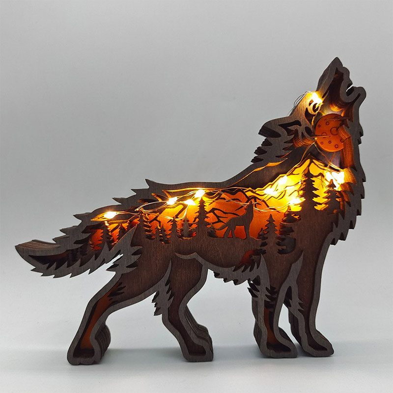 Ownkoti Creative Forest Animal Decoration - Wolf - With Light - image 3