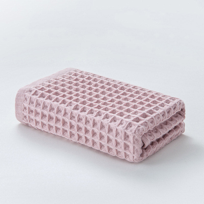 Ownkoti Simple Cotton Waffle Weave Towel (3PCS) - Pink - 34*74cm - image 7