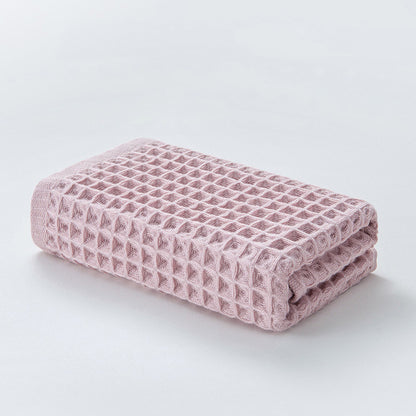 Ownkoti Simple Cotton Waffle Weave Towel (3PCS) - Pink - 34*74cm - image 7