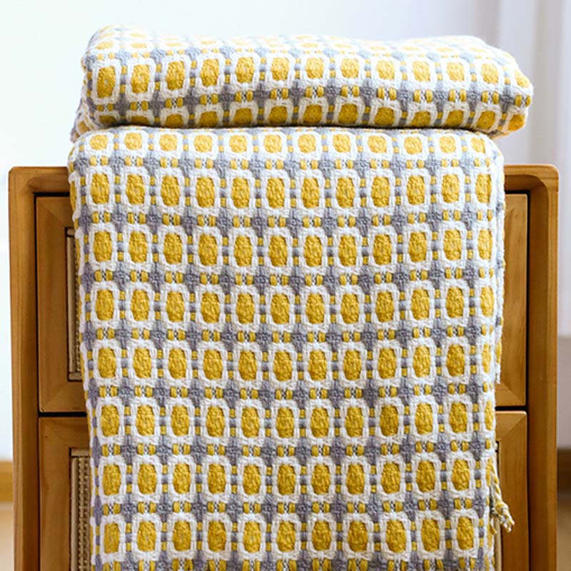 Ownkoti Knitted Sofa Blanket Couch Blanket With Tassels - image 7