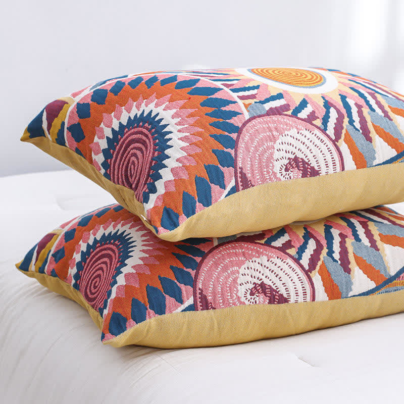 Ownkoti Nordic Sun Print Button Cotton Pillowcases (2PCS) - image 3