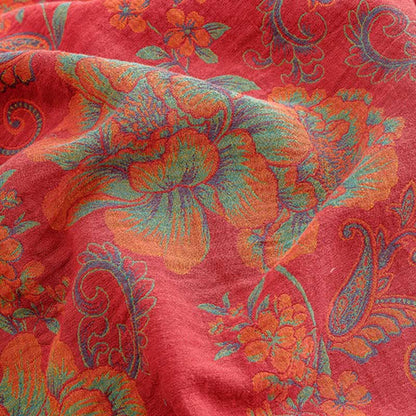 Flower Print Red Cotton Bedding Sets(4PCS) - image 10