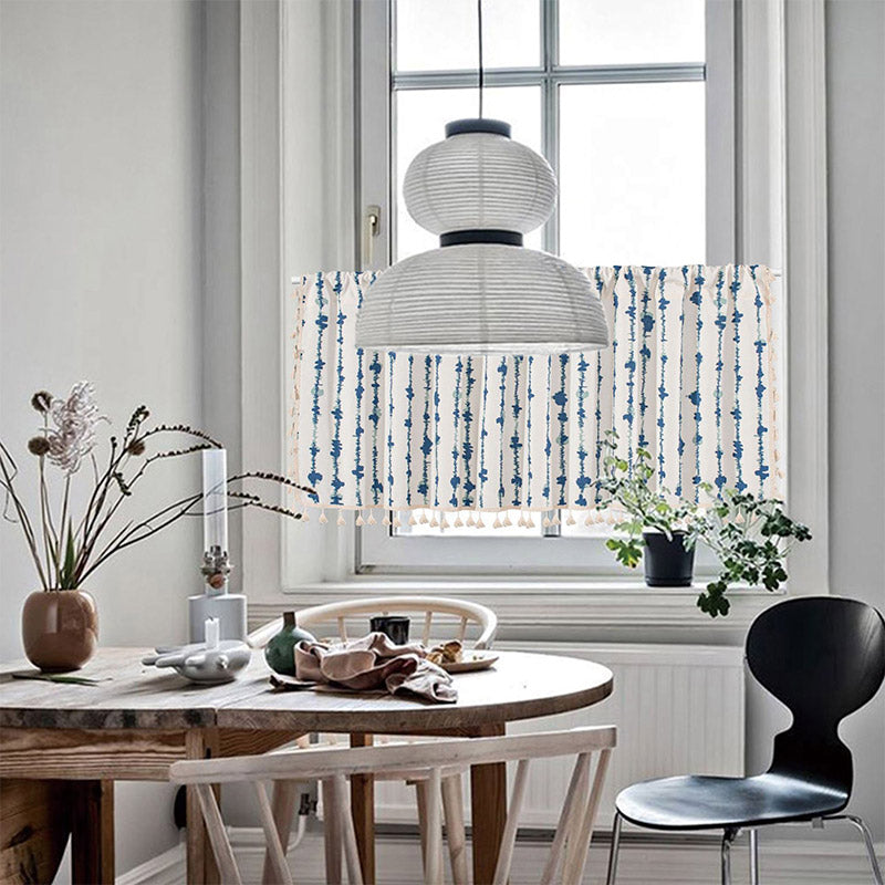 Blue ECG Tassel Cabinet Curtain - image 1