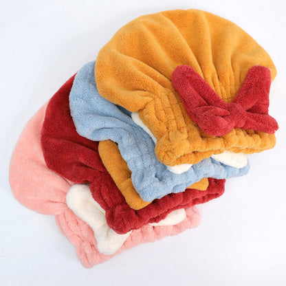 Bowknot Elastic Band Hair Drying Hat - image 11