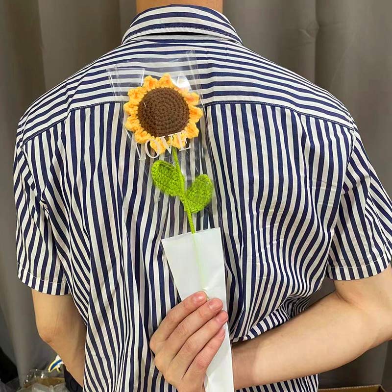 Knitted Handmade Cotton Crochet Sunflower - image 1