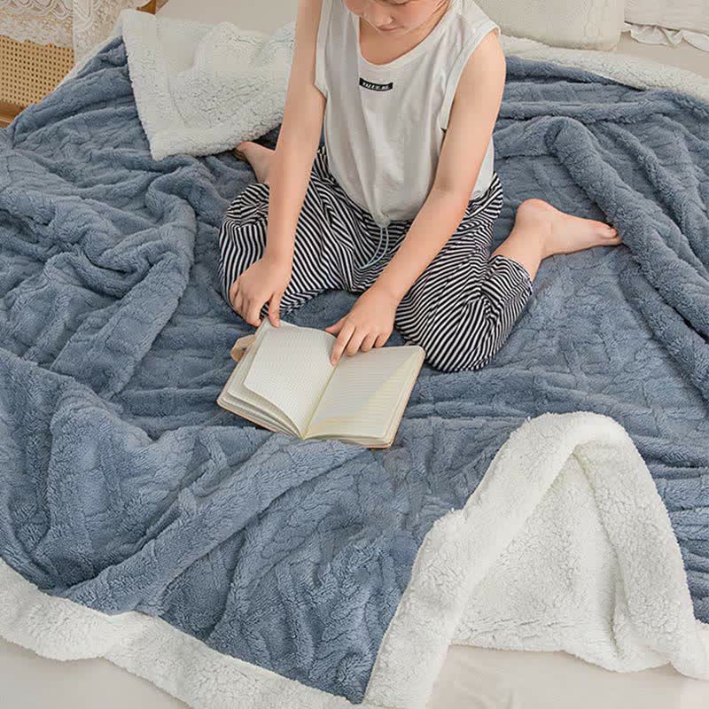 Puffy Cozy Reversible Throw Blanket - image 7