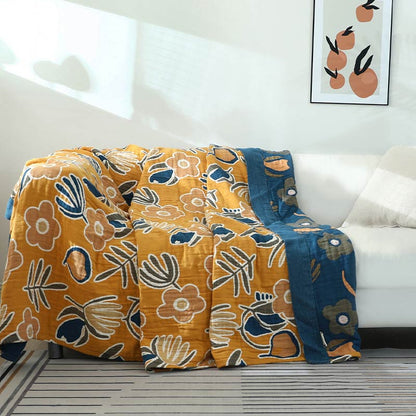 Yellow Flower Sofa Blanket Sofa Cover - Yellow - 90"W x 98"L - image 0